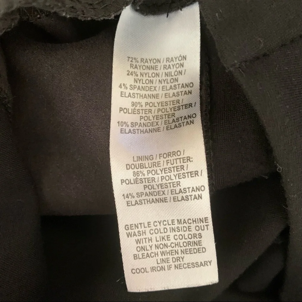 Lysse Black Leggings Faux Leather Panels. XS - Picture 3 of 7